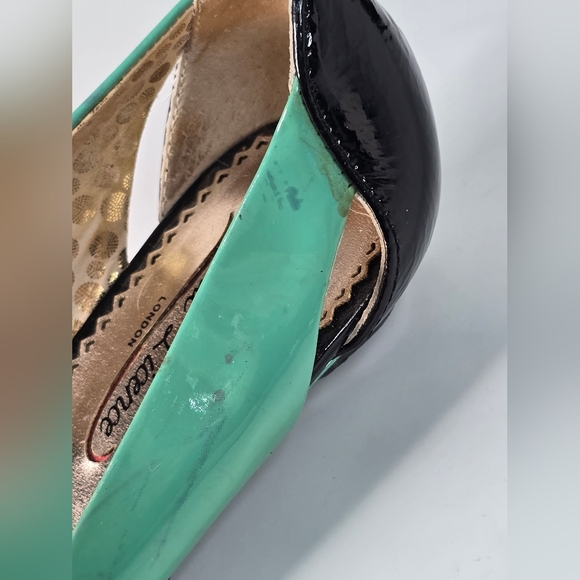 Poetic License Retro Patent Leather Color Block Flower Flats 7.5 - Picture 7 of 10